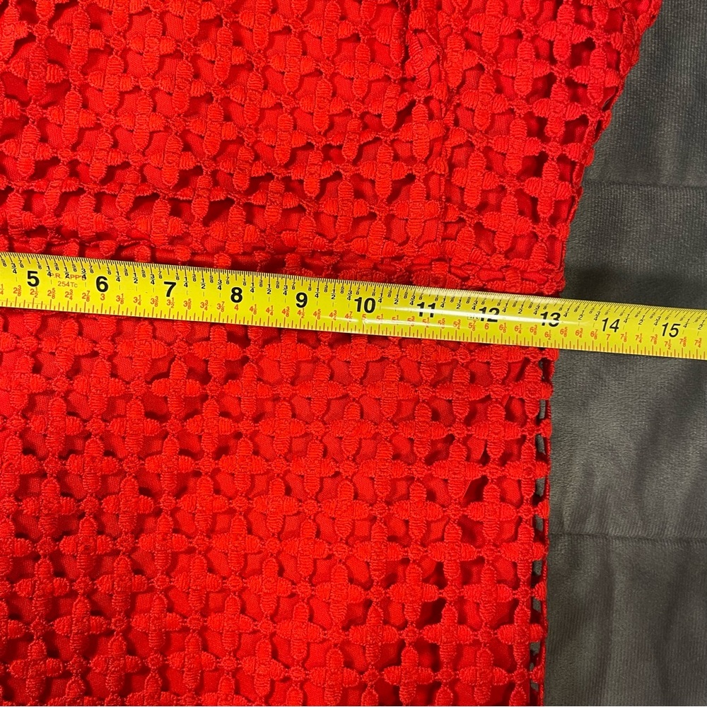 Lulus Red Crochet Bodycon Mini Dress Small – Date Night - Picture 5 of 10